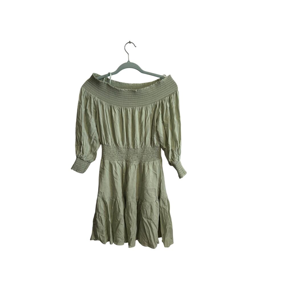 Gianni Bini Off Shoulder Sage Green Dress Women’s Small